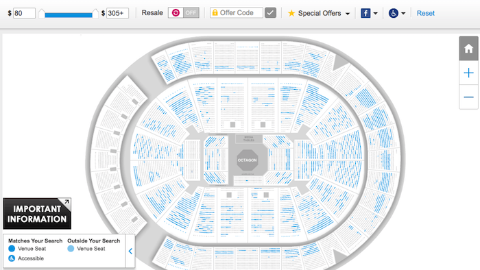T Mobile Arena Seating Chart Ufc