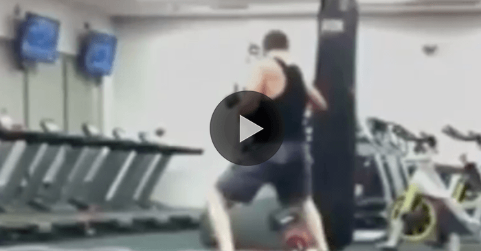 Man Goes Hilariously Viral For Weakest Punch Ever Thrown On A Heavy Bag