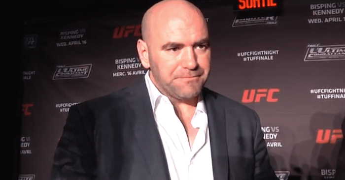 UFC President Dana White speaking to the media at the TUF Finale