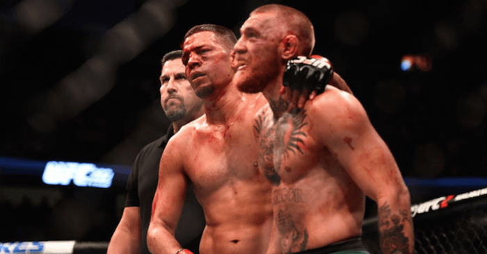 Nate Diaz and Conor McGregor all respect after their war.