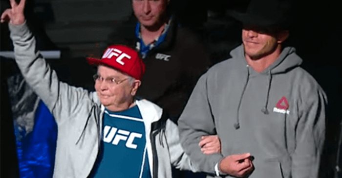 Donald Cerrone with his grandmother.