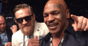Mike Tyson with Conor McGregor.