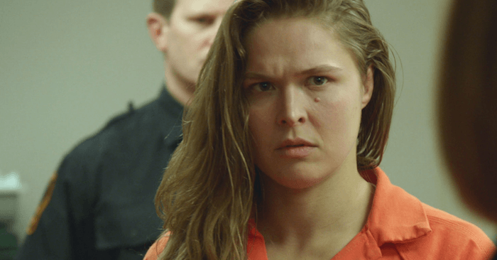 Former UFC bantamweight champion Ronda Rousey during one of her acting gigs.