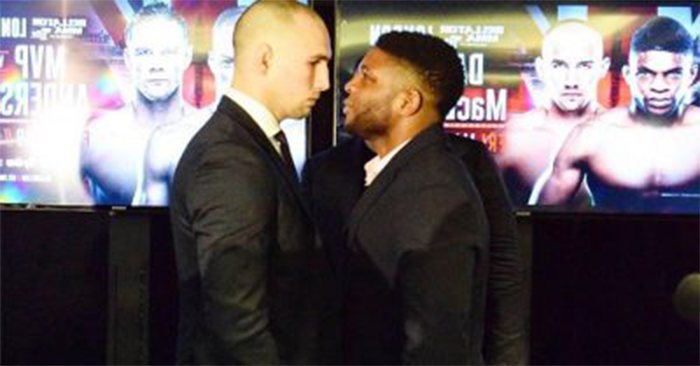 Rory MacDonald stares down Paul Daley