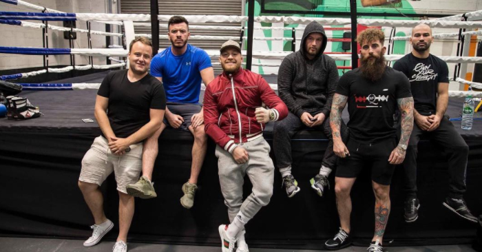 Conor McGregor and his team at SBG.