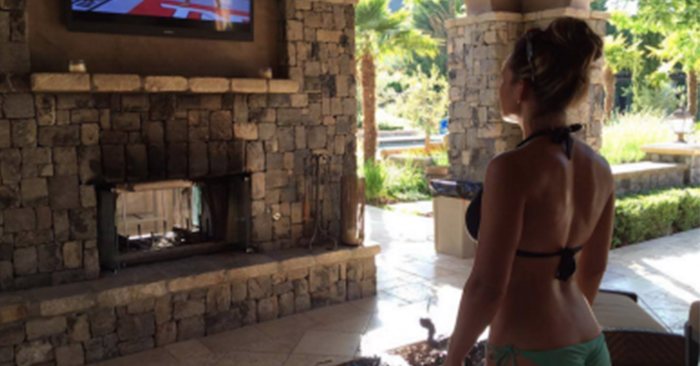 Former UFC champ, Miesha Tate at home.