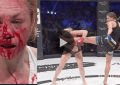 Former Boxing World champion Heather Hardy got smashed, bloodied and stopped during her second MMA fight at Bellator 185.