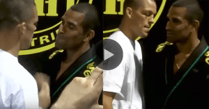 UFC star Nate Diaz was about to put a beating on Renato Laranja, as he wasn't in the mood to joke around this time.