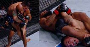 UFC flyweight champ Demetrious Johnson broke the UFC title defense record with an insane suplex to flying armbar submission finish at UFC 216.