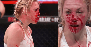 Former boxing world champion, Heather Hardy after her Bellator MMA fight.