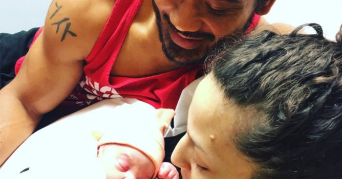 Benson Henderson and his wife gave birth to a baby boy.