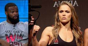 UFC welterweight champion Tyron Woodley names the one opponent former champ Ronda Rousey would return to the octagon for.