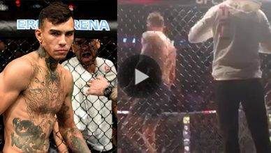 Watch UFC featherweight Andre Fili mock Conor McGregor during his fight with his teammate Artem Lobov at UFC Fight Night 118 in Poland.