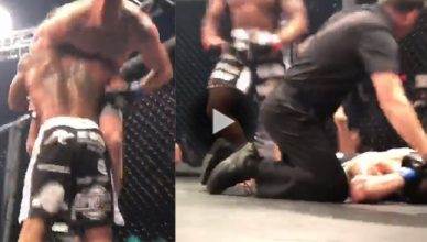 UFC Veteran Gerald Harris stepped into the cage for the final time last night and topped of his retirement fight with a brutal slam knockout.