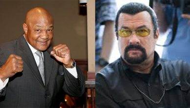 George Foreman challenges Steven Seagal.