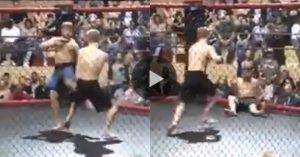A regional scene fighter got is leg snapped with a low kick.