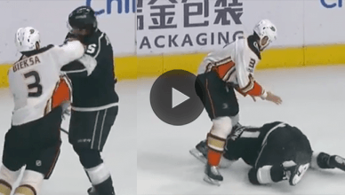 NHL players using MMA moves on the ice.