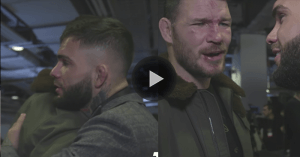 After all the banter and trash talk, former UFC bantamweight champion Cody Garbrandt and former middleweight champ Michael Bisping share a touching moment.
