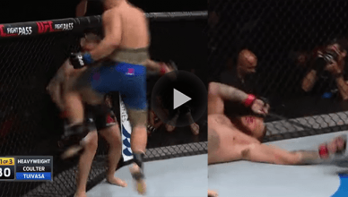 Watch the second flying knee knockout in UFC history from this Saturday night's UFC Fight Night 121 card from Sydney, Australia.