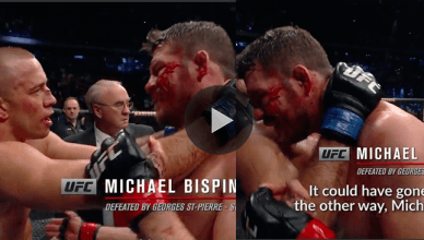 The UFC has released footage of a touching moment between the Michael Bisping and new middleweight champ Georges St. Pierre following UFC 217.