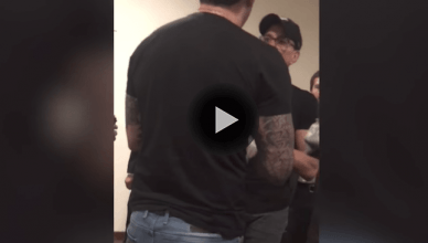 Video footage shows that security was forced to break up a real fight between Jean Claude Van Damme and Jason David Frank aka the Green Power Ranger.