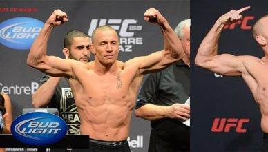 Take a look at the side-by-side comparison of the new UFC middleweight champion Georges St. Pierre at 170lbs and now at 185lbs.
