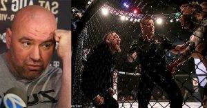 UFC President Dana White and Conor McGregor invading the Bellator cage in Dublin.
