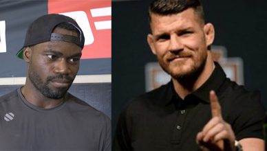 Uriah Hall and Michael Bisping.