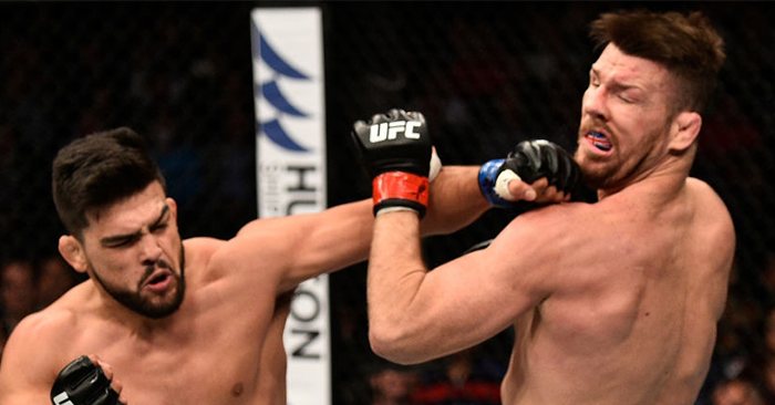 Kelvin Gastelum KO'd Michael Bisping at UFC Fight Night 122.