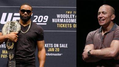 UFC welterweight champion Tyron Woodley issues an official challenge to the new UFC middleweight champ and former welterweight champ, Georges St. Pierre.