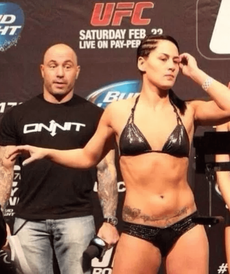 Joe Rogan gets a nice peek of Jessica Eye