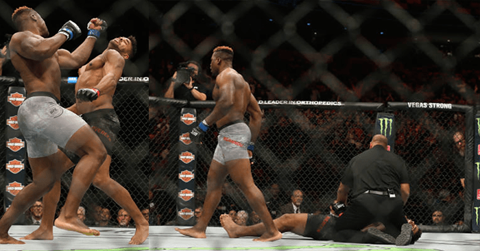 Alistair Overeem brutally KO'd by Francis Ngannou at UFC 218.
