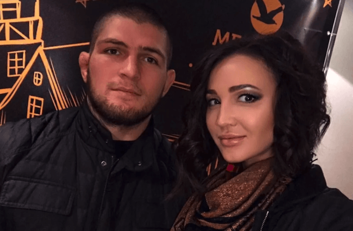 Khabib Nurmagomedov and his wife.