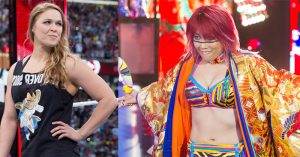 Ronda Rousey and WWE superstar Asuka.