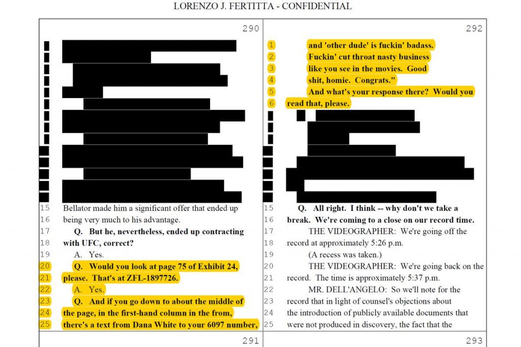 Leaked Text Messages Between Lorenzo Fertitta and Dana White Reveal